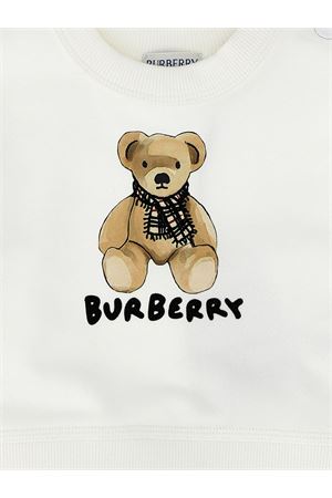 felpa in cotone bianco BURBERRY KIDS | 8108918A1464